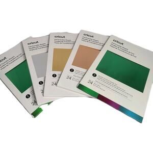 Cricut Foil Transfer Sheets - 5 packs 4 x 6 New Sealed Pkgs